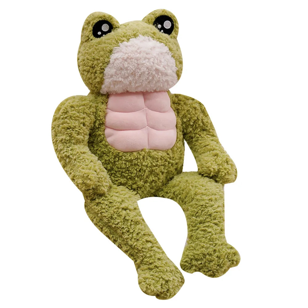 35cm Cute and Quirky Muscle Frog Duck Doll Plush Toy | Creative Strong Frog Duck Plush Toy Stuffed Animal Doll Children's Gifts | Alo Trendy