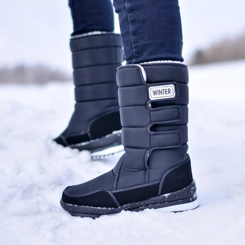 Men’s Mid-Calf Snow Boots | -40° Warm Winter Shoes | Thicken Plush Non-Slip Platform Booties in Plus Sizes