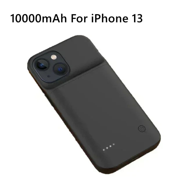 10000mAh Battery Charger Case for iPhone 14 Plus/15 Pro/12 Pro Max/11 Pro/X/XS/XR/XS Max/6/6S/7/8 Plus | High-Capacity Power Bank Case