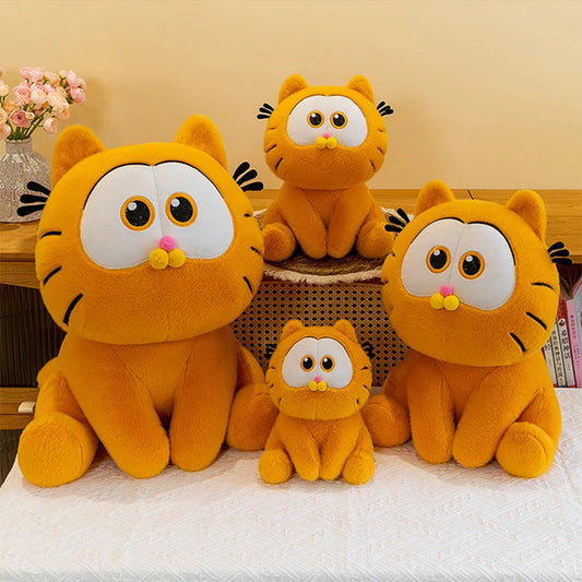 Adorable Orange Big Face Cat Plush Toy | Cute Big Eyes Chubby Cat Doll | Kawaii Stuffed Children's Birthday Gifts & Kid Sleeping Companion