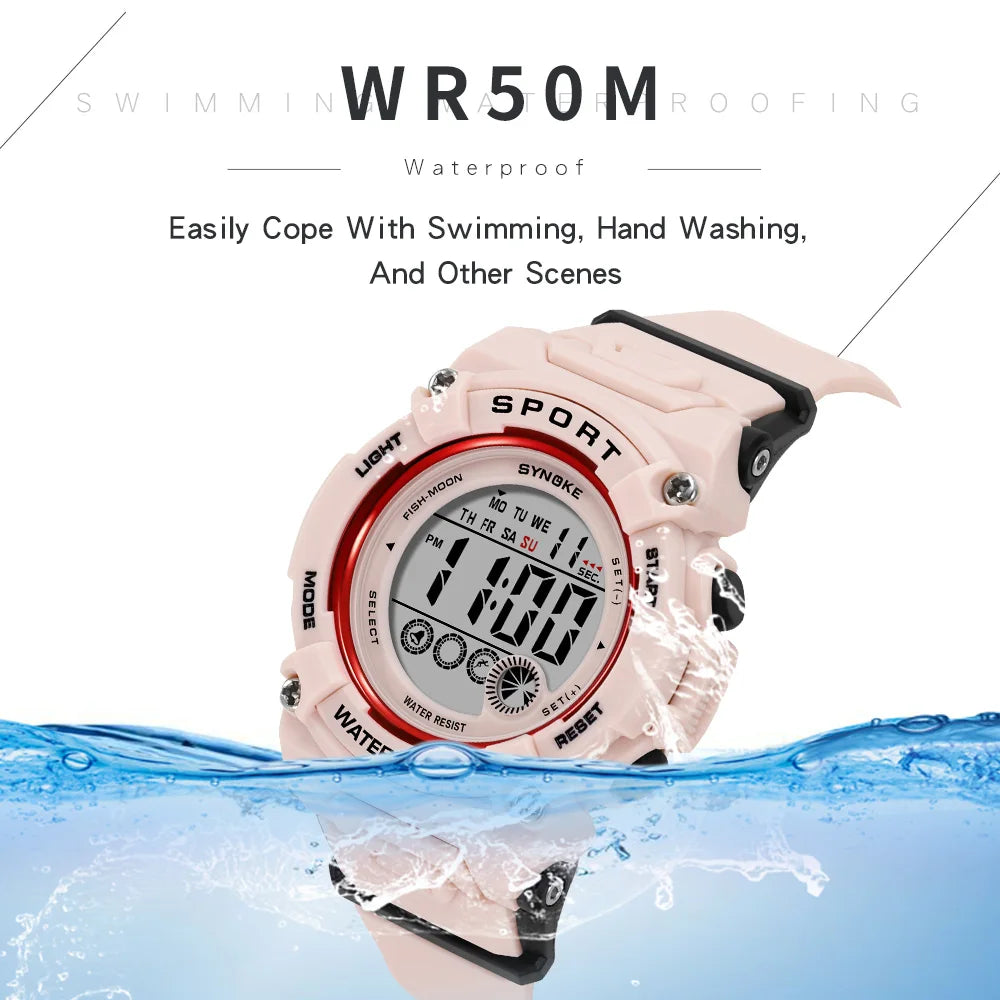 Women's Watches Brand | 50M Waterproof Teen Student Exam Watch | Multifunctional Luminous Girl Boy Watch for Kids