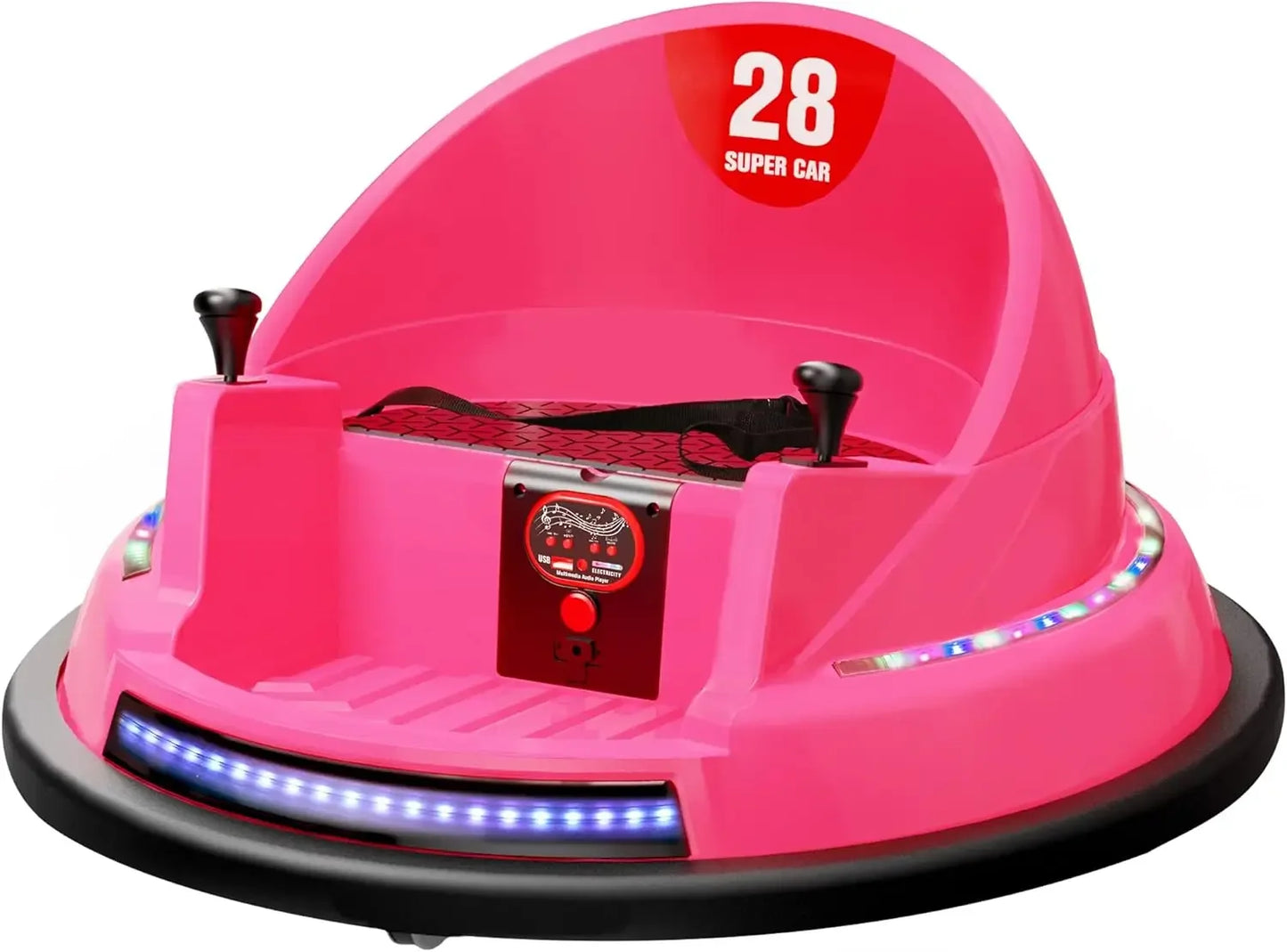 12V Toddler Bumper Car with Remote Control | Safety Certified Flashing Lights, Music & 360 Degree Spin | Fun Ride-on Toy for Kids