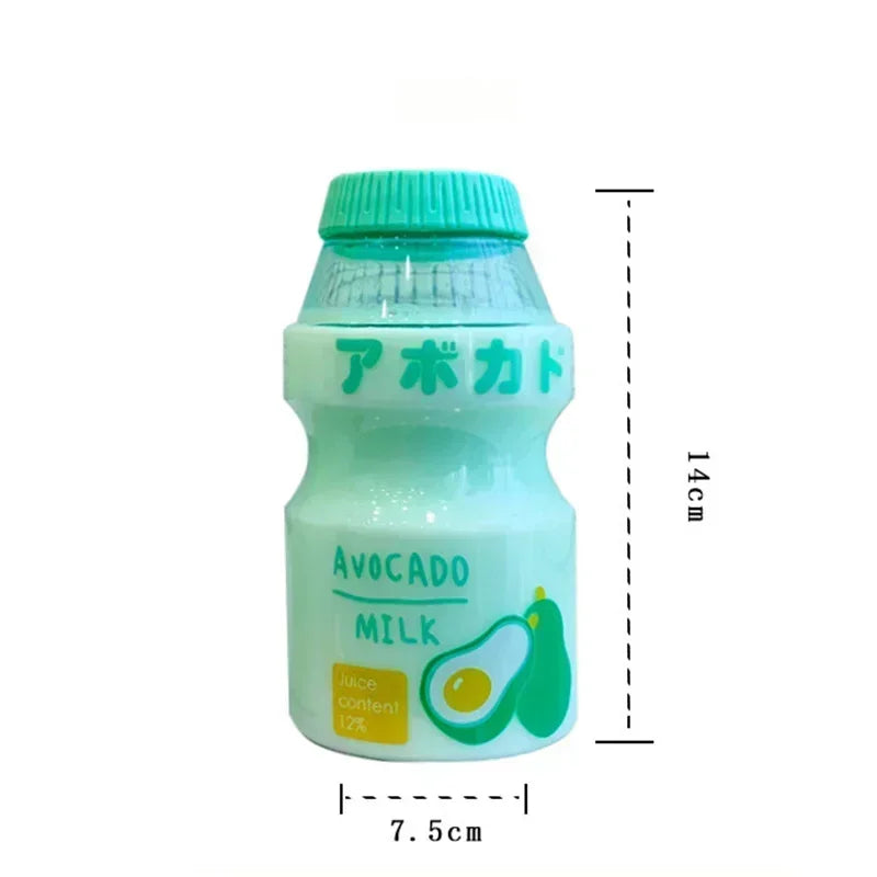 480ml Plastic Lovely Yogurt Water Bottle Travel Drinking Avocado Yakult Shape Kawaii Milk Bottle Children / Girls / Adults | Alo Trendy