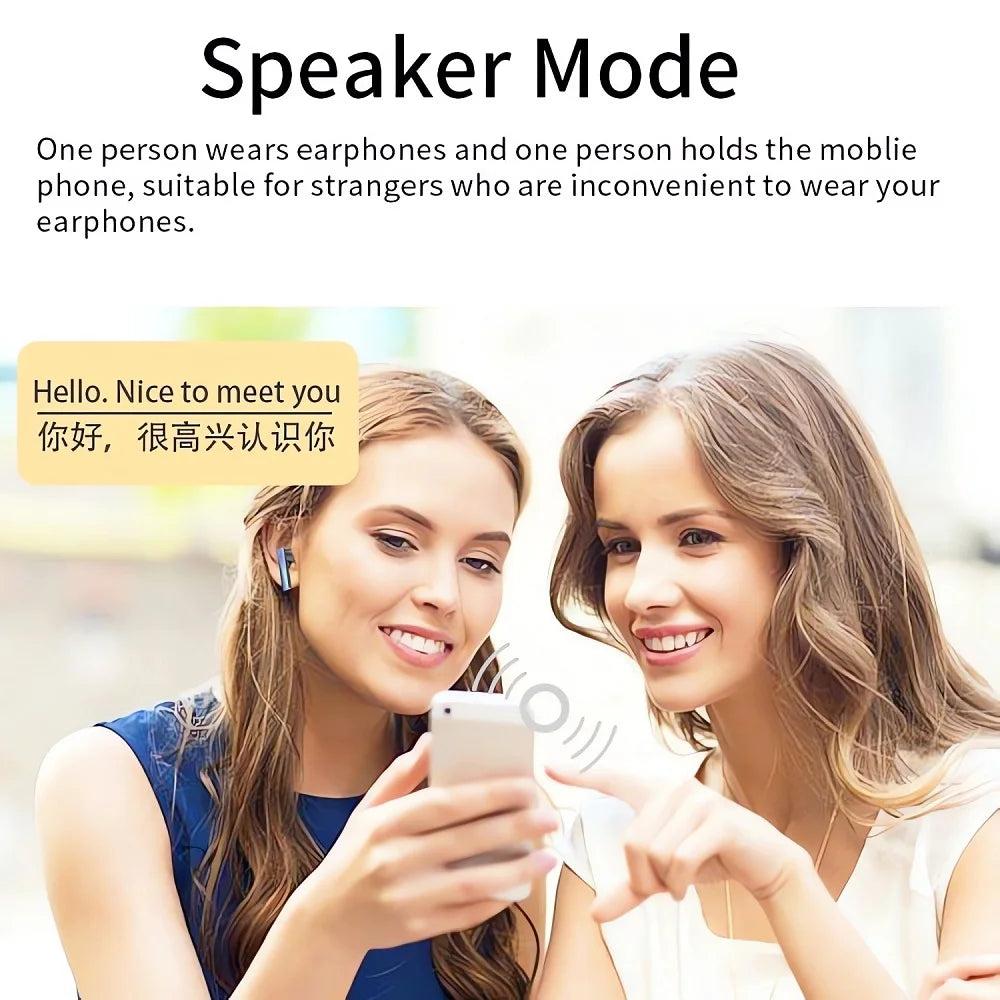 2024 AI Voice Translator Earbuds | Real-Time Translation for 144 Languages | Offline Bluetooth-Compatible with 4 Modes for Travel