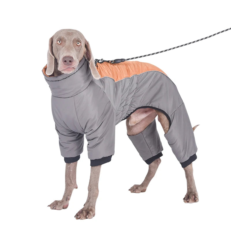 Waterproof Big Dog Rompers Jumpsuit for Medium Large Dogs Winter Thicken Pet Overalls Greyhound Labrador mascotas Suit Clothes