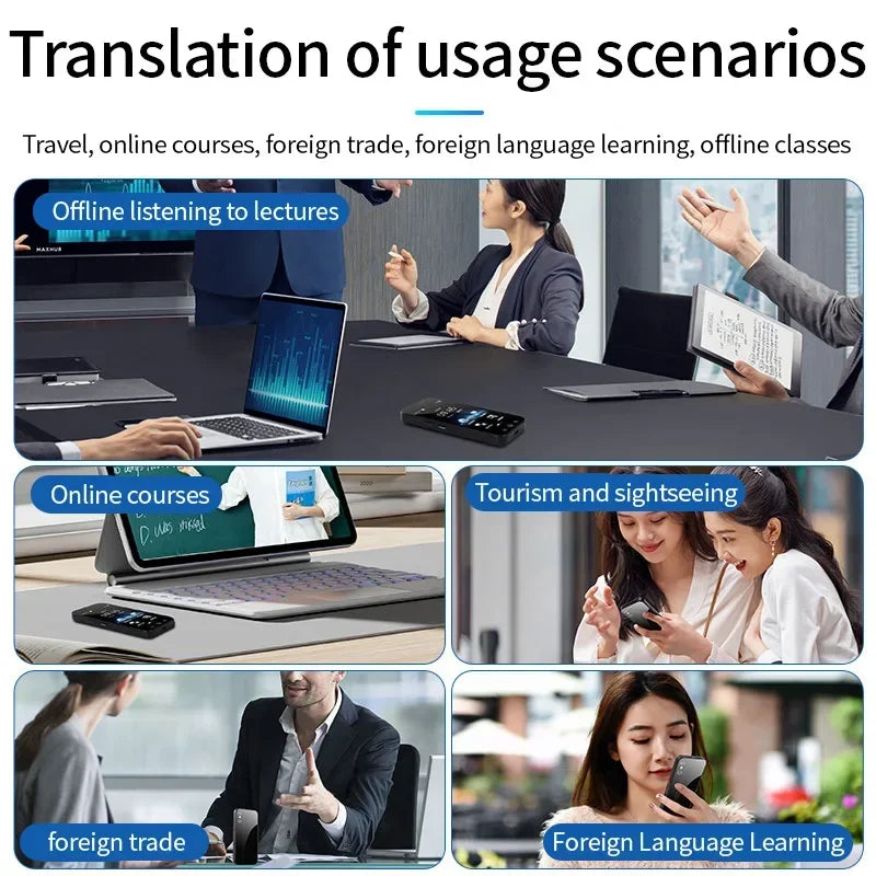 D8 Intelligent WiFi Translator Device | Offline Translation for 18 Languages, Online Support for 144 Languages | Photo and AI Voice Translation with App Integration