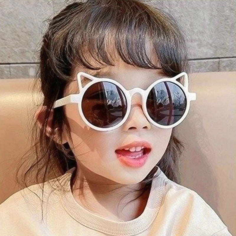 Girls Boys Cute Animal Cartoon Ears Sunglasses | Outdoor Sun Protection for Children | Lovely Vintage Classic Kids' Sunglasses