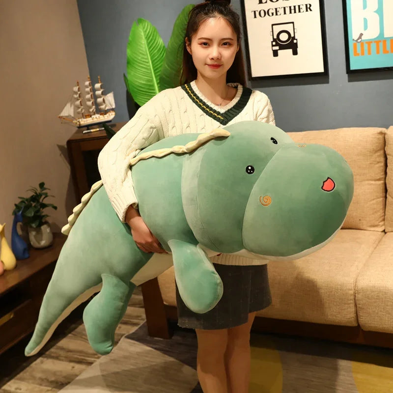 New Huggable Big Long Cute Dinosaur Plush Toy | Soft Cartoon Animal Crocodile Stuffed Doll | Boyfriend Pillow | Kid Girl Birthday Gift | Alo Trendy