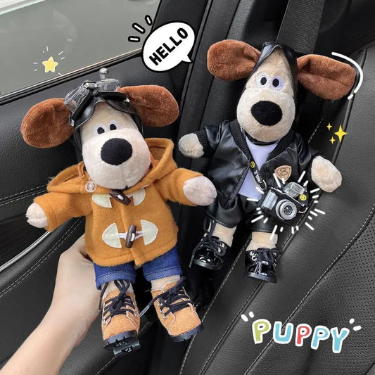 New Car Seat Belt Shoulder Protector Cute Cartoon High-end Korean Japanese Dog Doll Safety Belt Protec Car Interior Ornaments | Alo Trendy