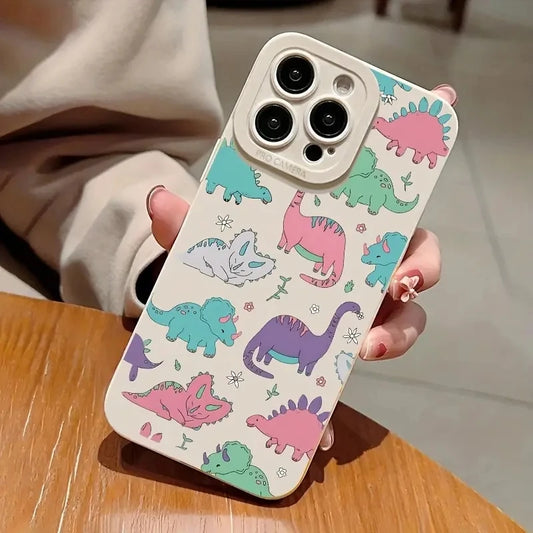 Cartoon Dinosaur Soft Phone Case for Xiaomi Redmi Note 12 13 11 11S 10 10S 12S Pro Plus 5G 12C 13C 4G Matte Silicone Cover Coque | Cute Jurassic Pattern Protective Shell | Alo Trendy