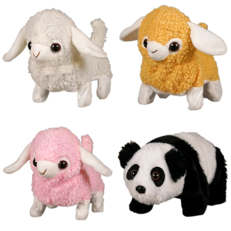 Cute Electronic Interactive Pet Sheep Plush Toys | Walking Panda Simulation Realistic Interactive Stuffed Animals | Peluche Dolls | Alo Trendy