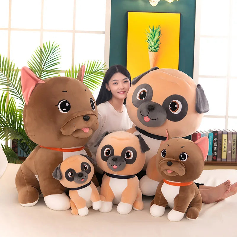 Simulation Dogs Plush Pug Toys Lifelike Husky Doll Soft Stuffed Animal Bulldog Plush Pillow Soft Cartoon Dolls Kids Gift | Alo Trendy