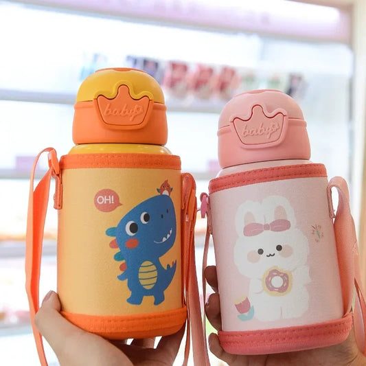 500ml Children's Thermos Bottle | Cute Stainless Steel Thermos Cup for Students | Leak-Proof Kids Water Cup | BPA-Free | Alo Trendy