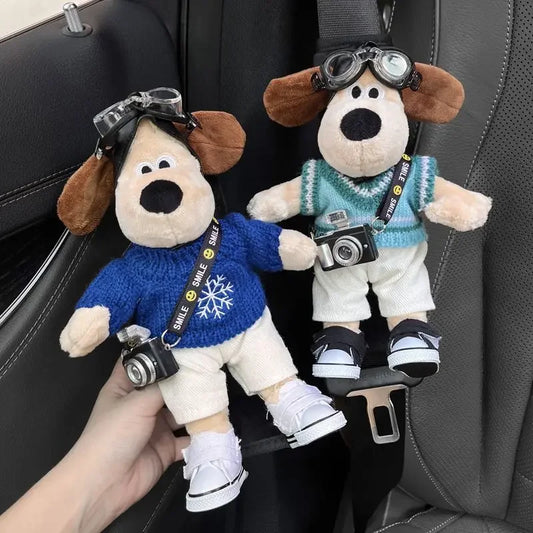 New Car Seat Belt Shoulder Guard Cute Creative Master Dog Doll Car Insurance Belt Anti-abrasion Soft Protection Cover | Alo Trendy