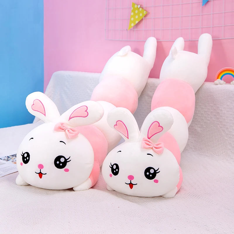 130cm Cute Soft Caterpillar Rabbit Plush Toys | Office Nap Stuffed Animal Pillow | Home Comfort Cushion Christmas Gift Doll Kids | Alo Trendy