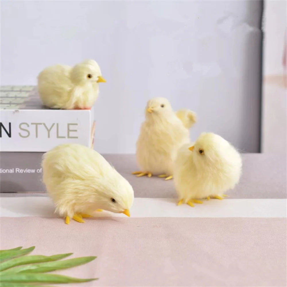 Realistic Simulation Chick Decoration | Animal Doll Chick for Children Cognition | Chicken Model Soft Plush Toy | Perfect Easter Gift