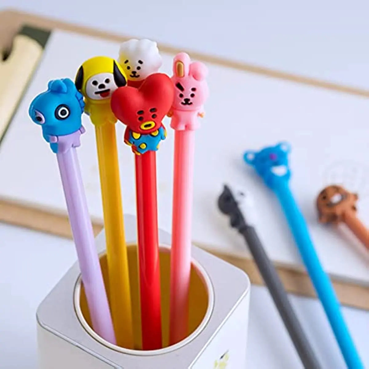 24 Pcs Cartoon Animal Pens | Cute Gel Ink Pens Boys Girls Writing Tools | Kawaii School Supplies Stationery | Alo Trendy